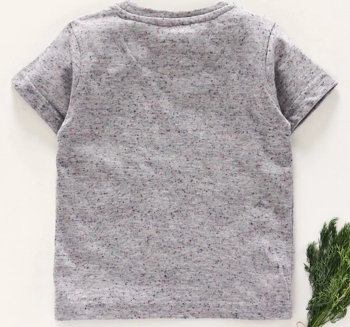 Boys Graphic Print Tee - Grey Melange