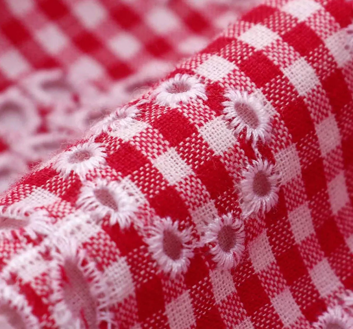 Girls Schifly Dress With Smocking - Grey  Red