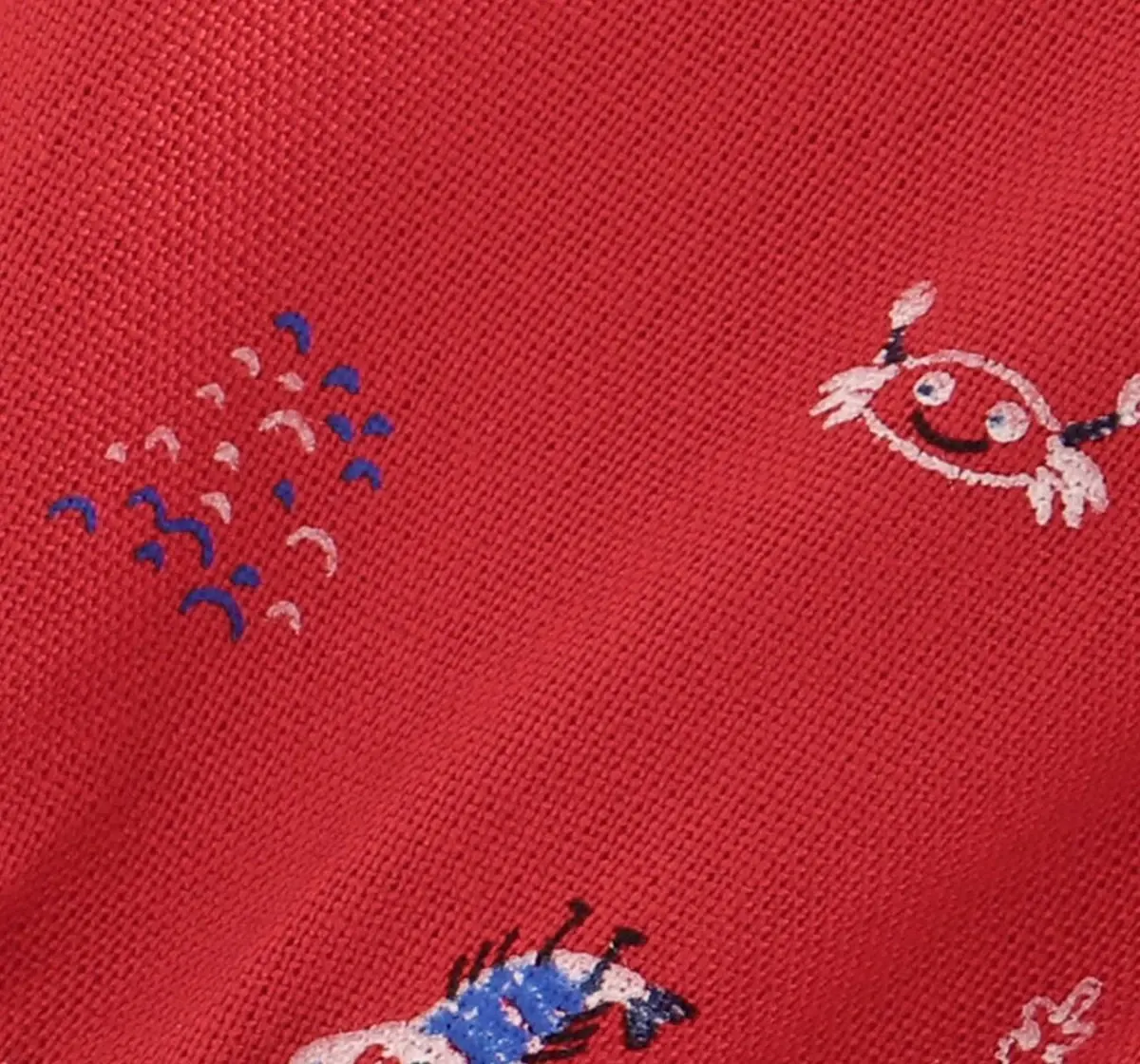 Girls Printed One Shoulder Jumpsuit - Red