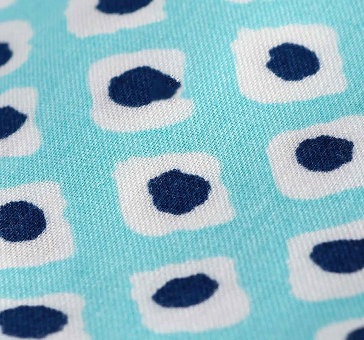 Girls Printed Jumper With Ruffle - Skyblue