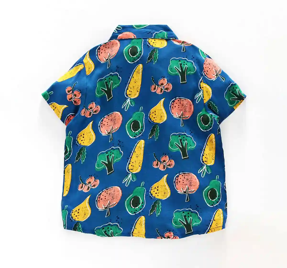 Girls Printed Tie Up Top - Midnight Blue