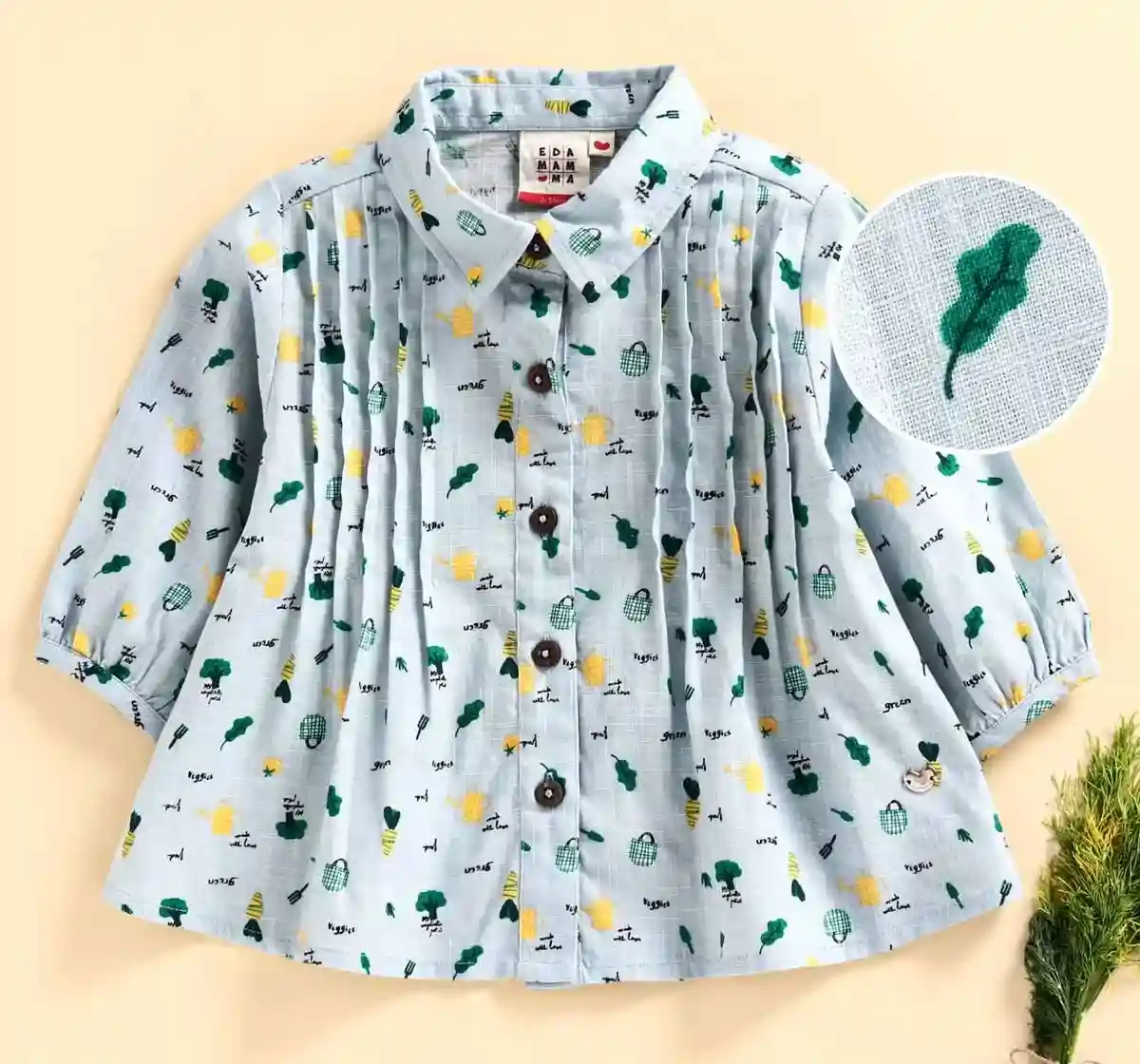 Printed Top - Pale Blue