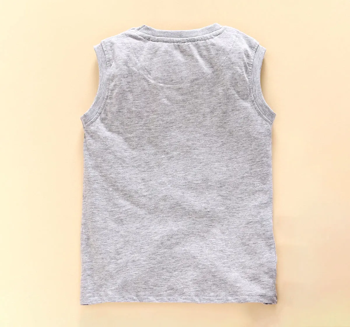 Girls Front Knot Graphic Tee - Grey Melange