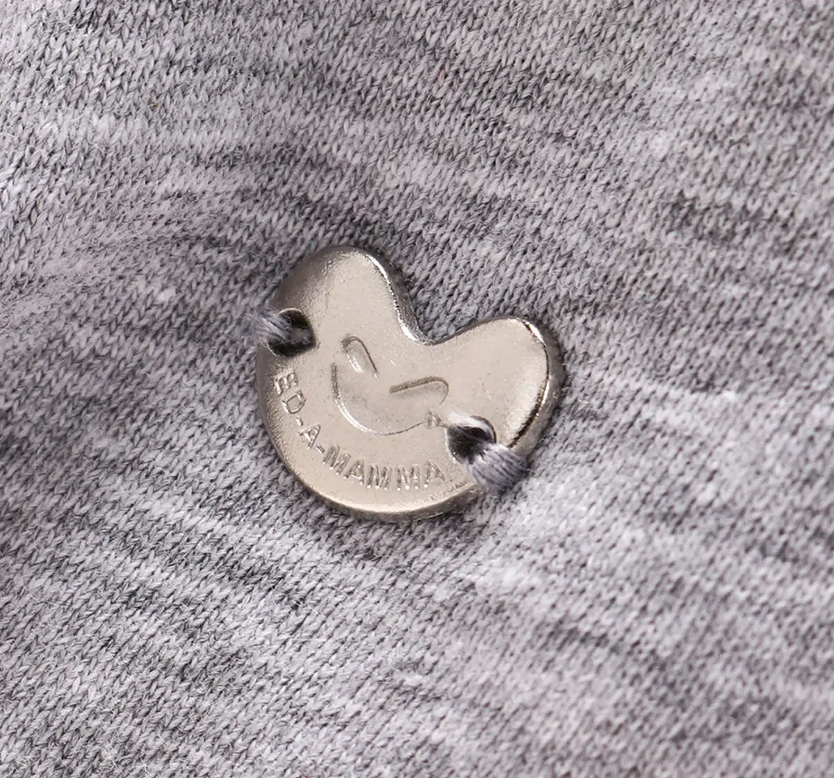 Girls Front Knot Graphic Tee - Grey Melange