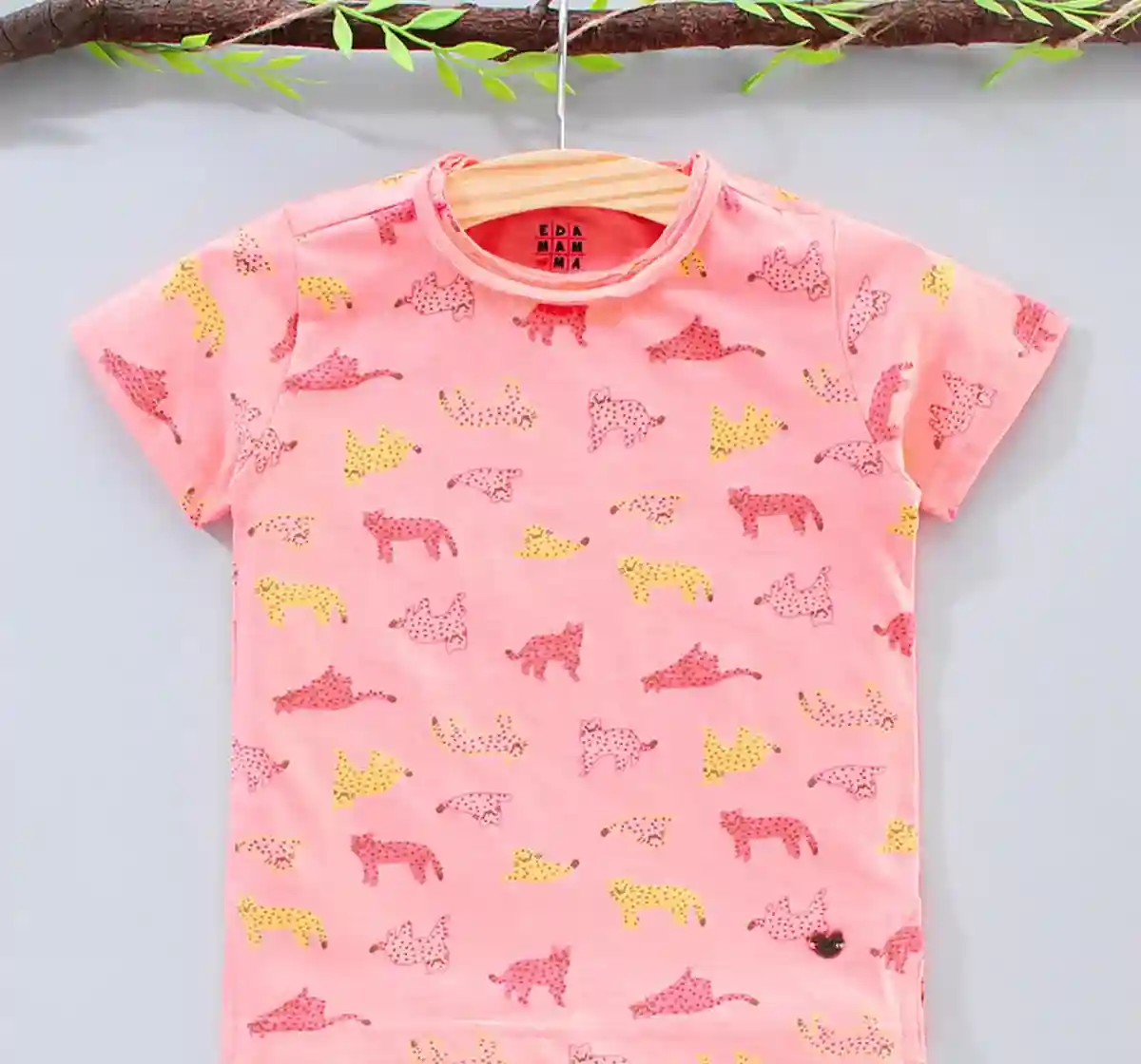 Boys Animal Print Tee - Peach