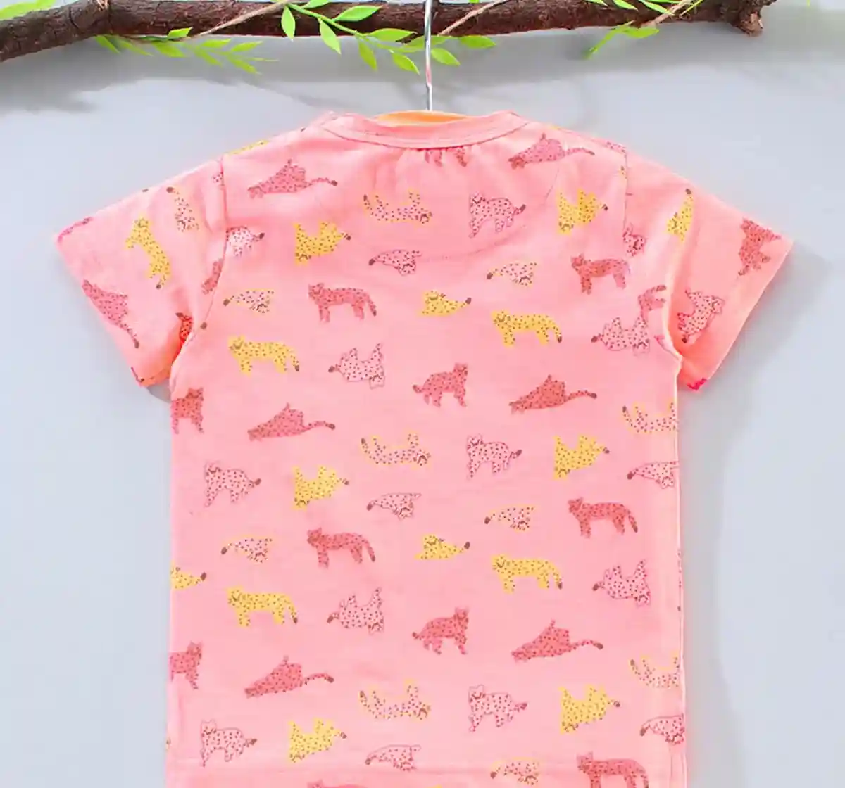 Boys Animal Print Tee - Peach