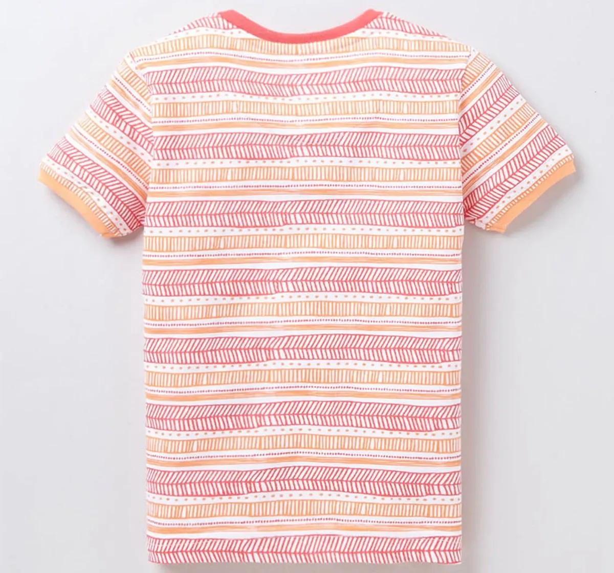 Boys Half Sleeves Printed Tee - Orange