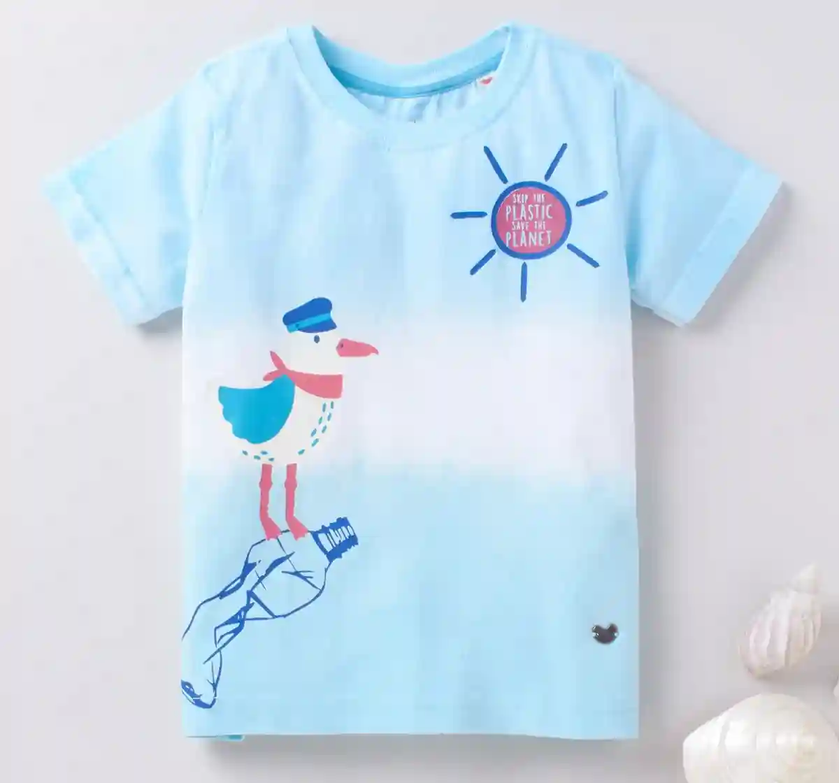Boys Ombrey Dyed Tee - Blue