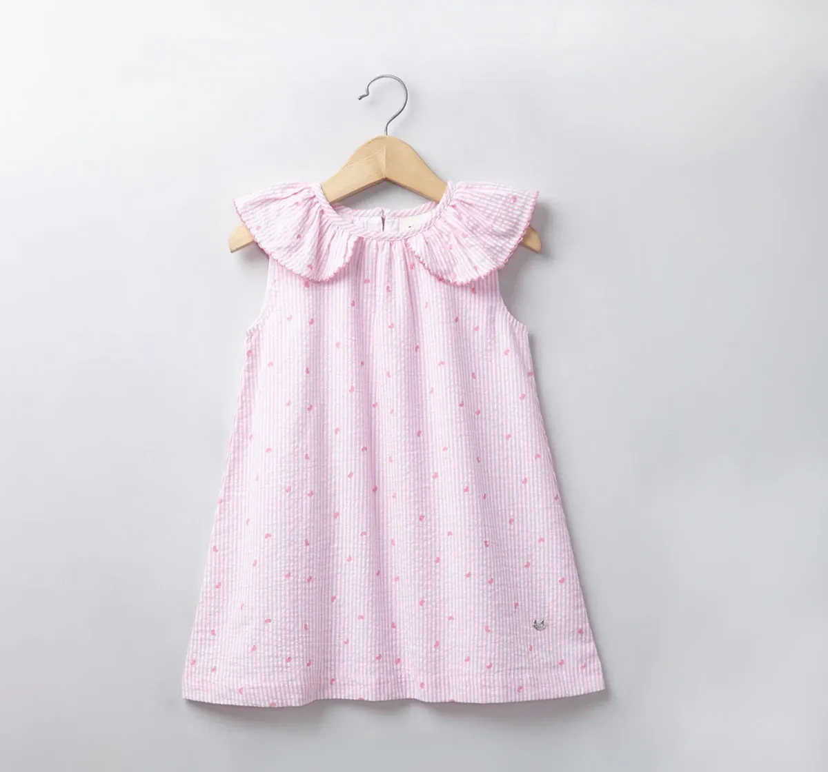 Girls Sleeveless Stripe Dress - Pink