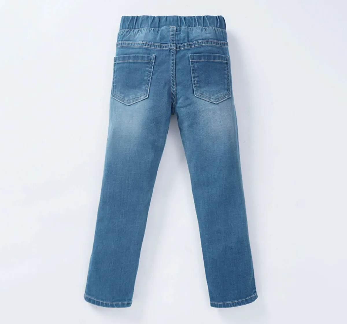 Girls Washed Denim Jeggings