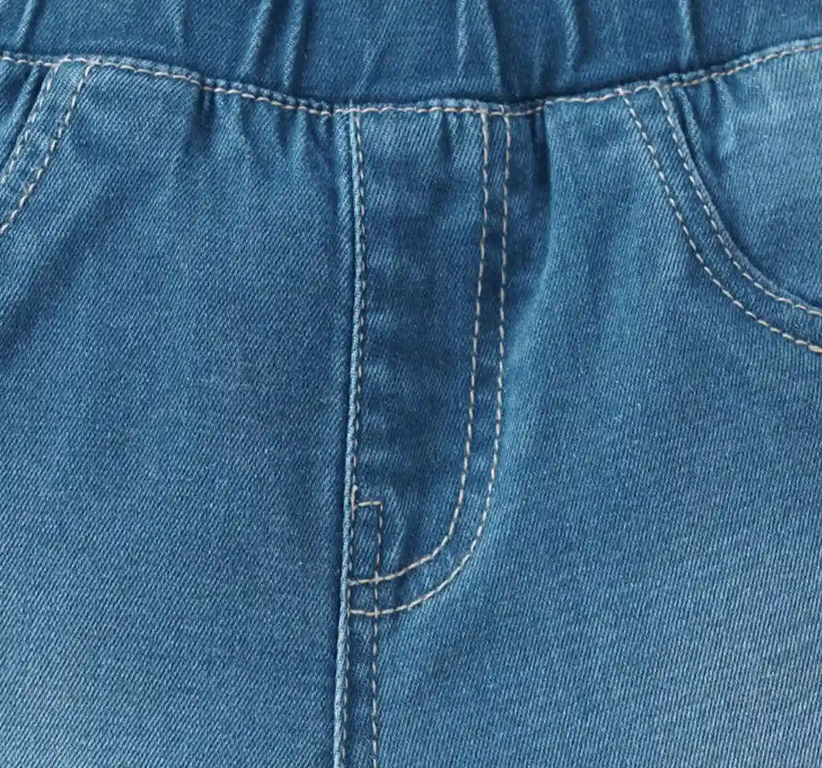 Girls Washed Denim Jeggings