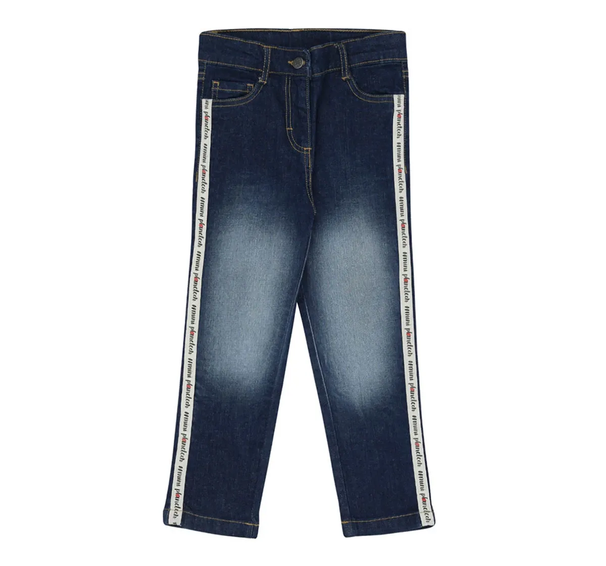 Girls Stretch Denim Girls Jeans - Dark Blue