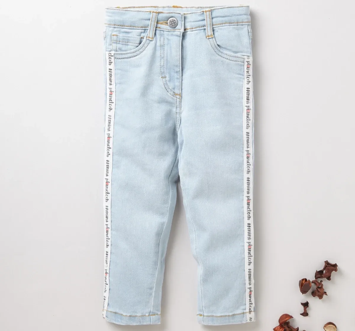 Stretch Denim Girls Jeans - Light Blue