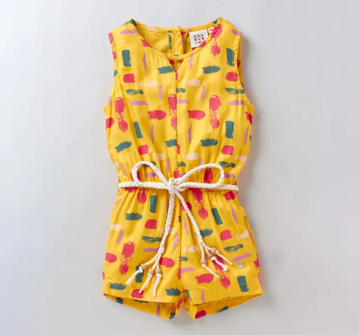 Printed Jumpsuit - Yellow