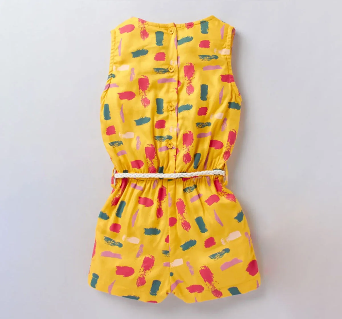 Printed Jumpsuit - Yellow