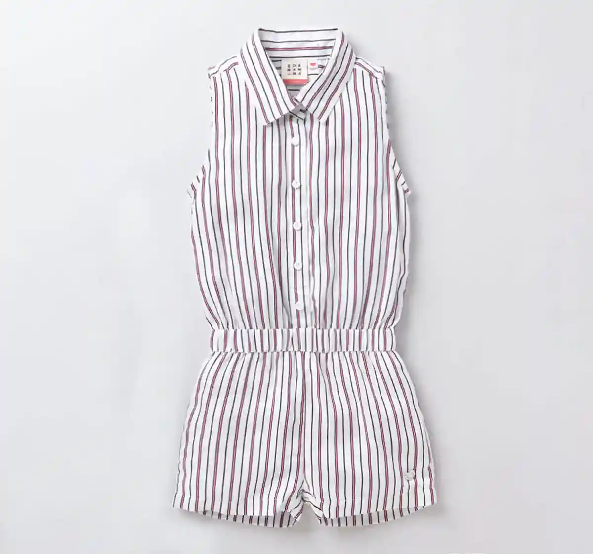 Girls Striped Jumpsuit - Multi