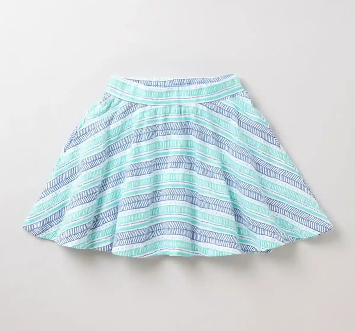 Girls Tee With Skirt Set - Aqua