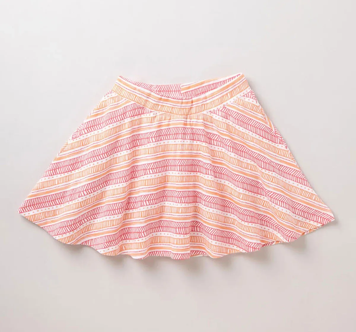 Girls Tee With Skirt Set - Pink