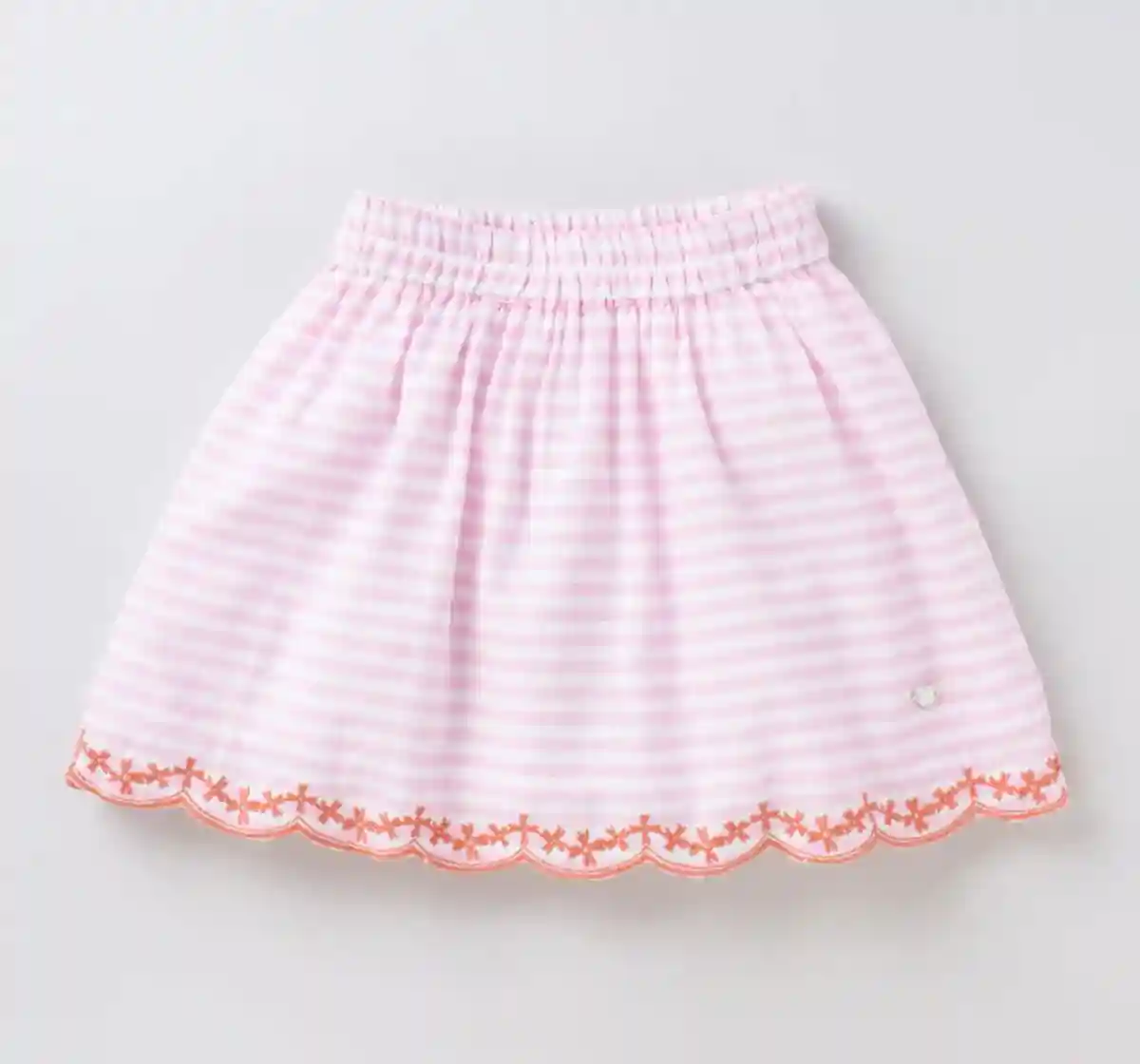 Girls Striped Strappy Top & Skirt Set -Pink