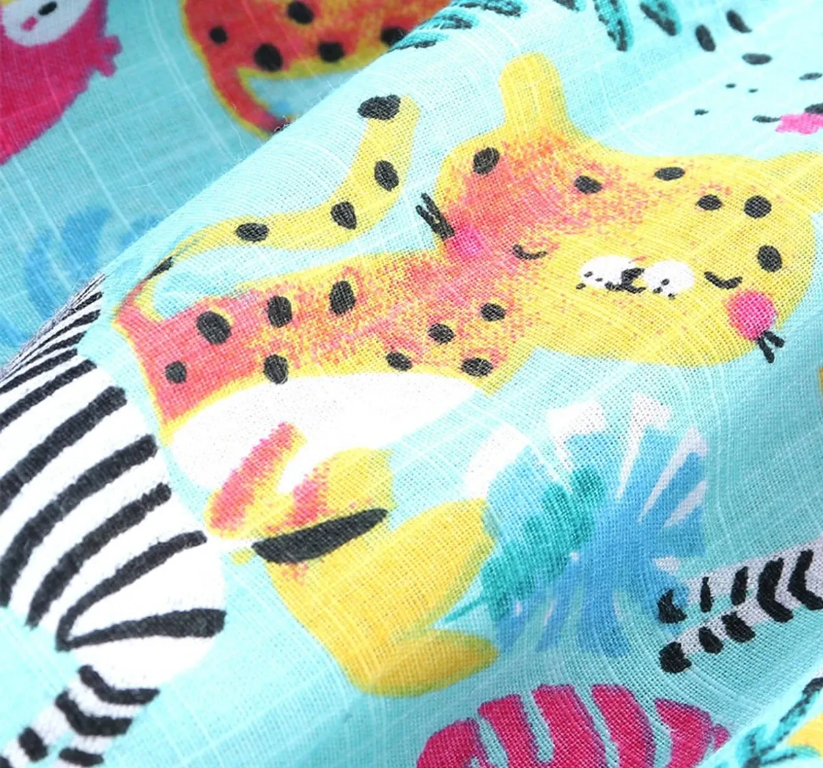 Girls Jungle Print Flared Skirt - Aqua