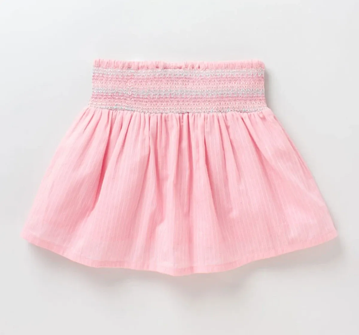 Girls Smocked Skirt - Pink