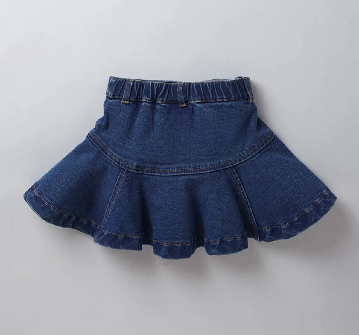 Girls Denim Flared Skirt
