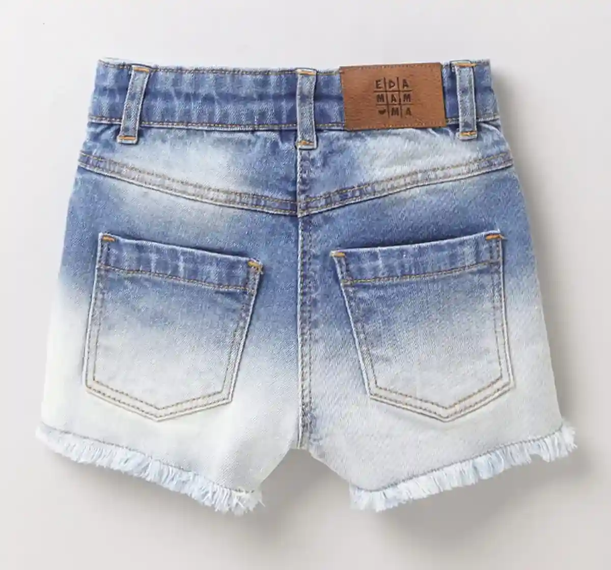 Girls Ombre Denim Girls Shorts - Blue