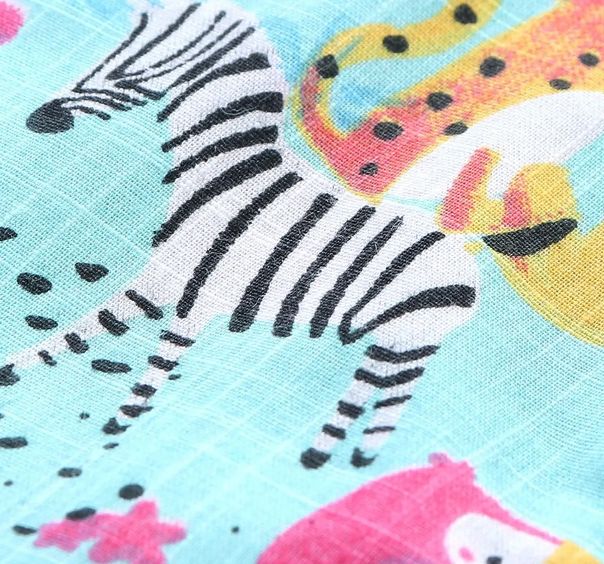 Girls Ruffle Sleeve Printed Top - Aqua