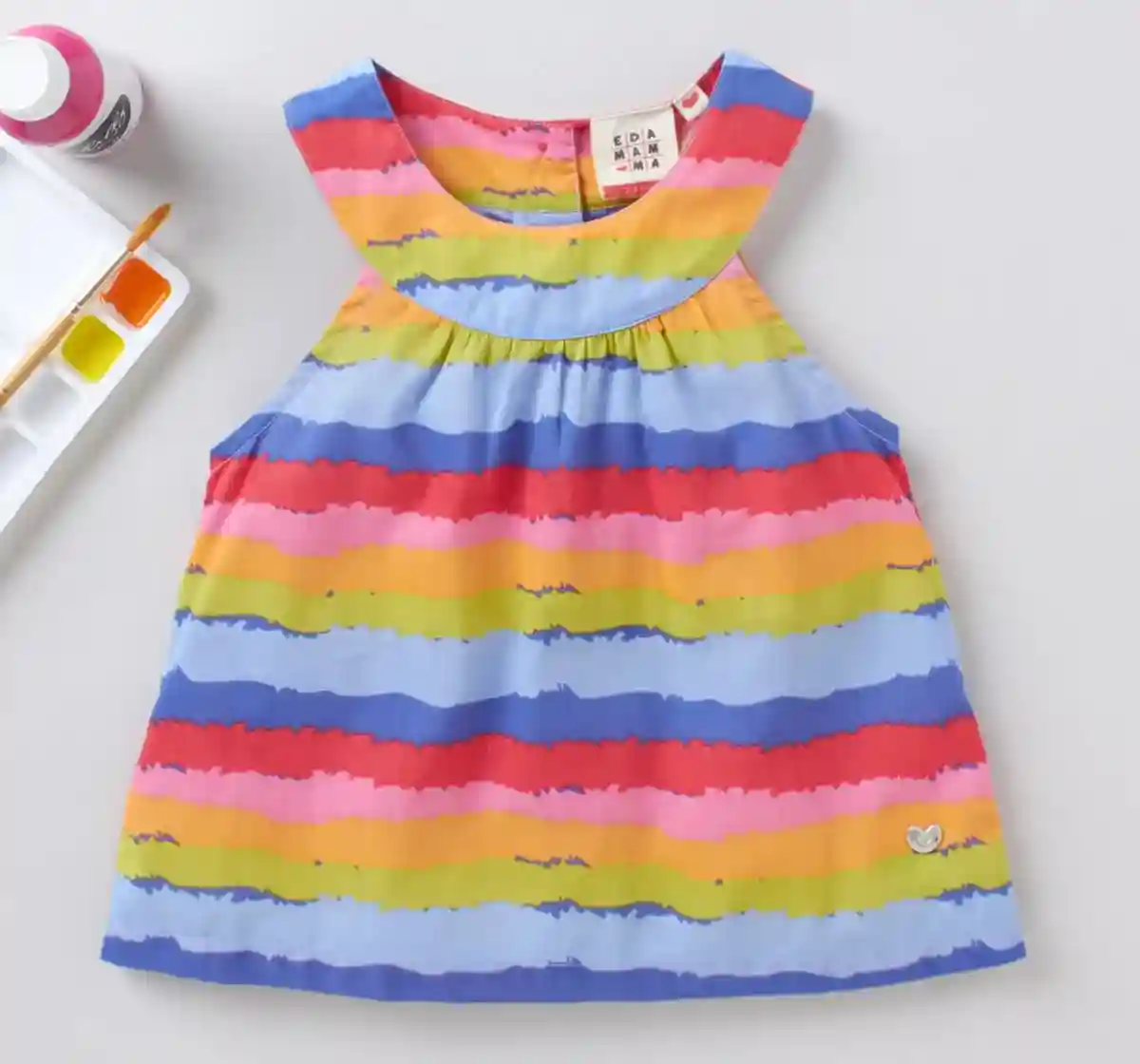 Girls Sleeveless Incut Top - Multi