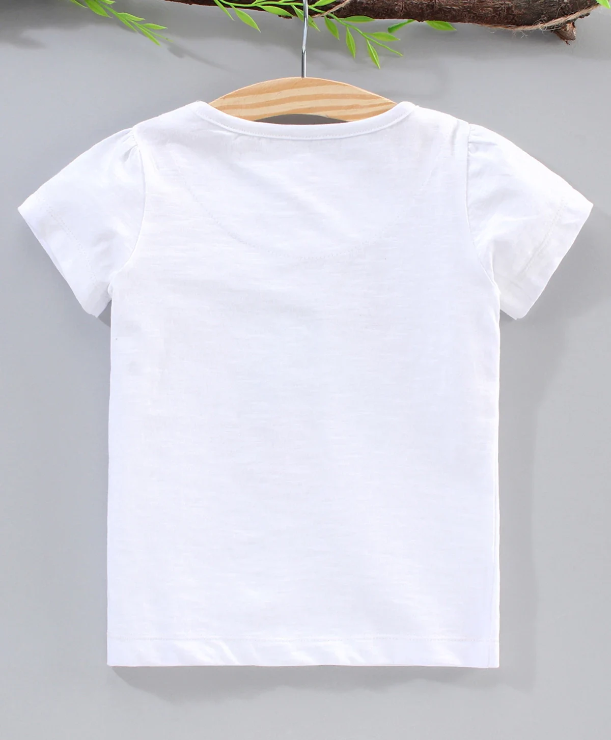 Girls Forest Print Tee - Grey Melange