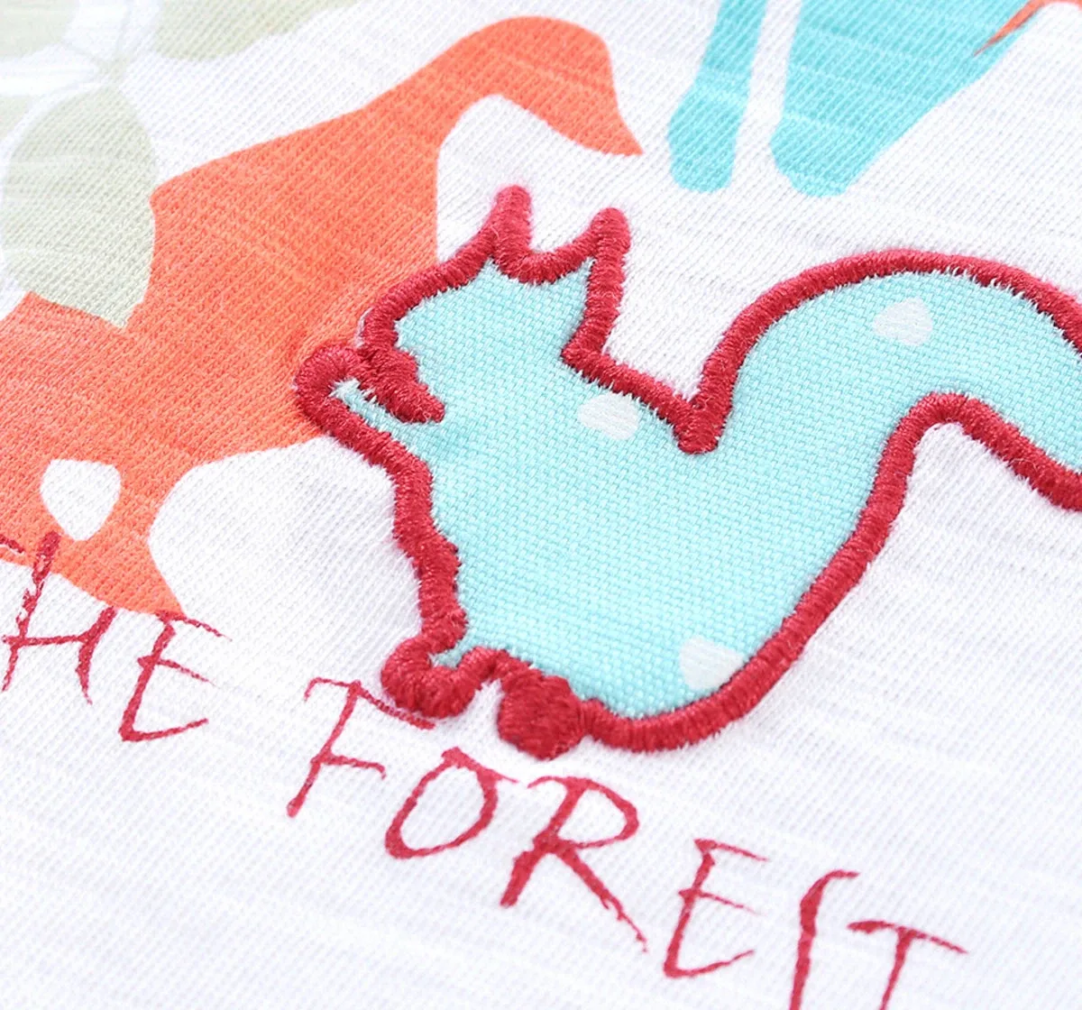 Girls Forest Print Tee - Grey Melange