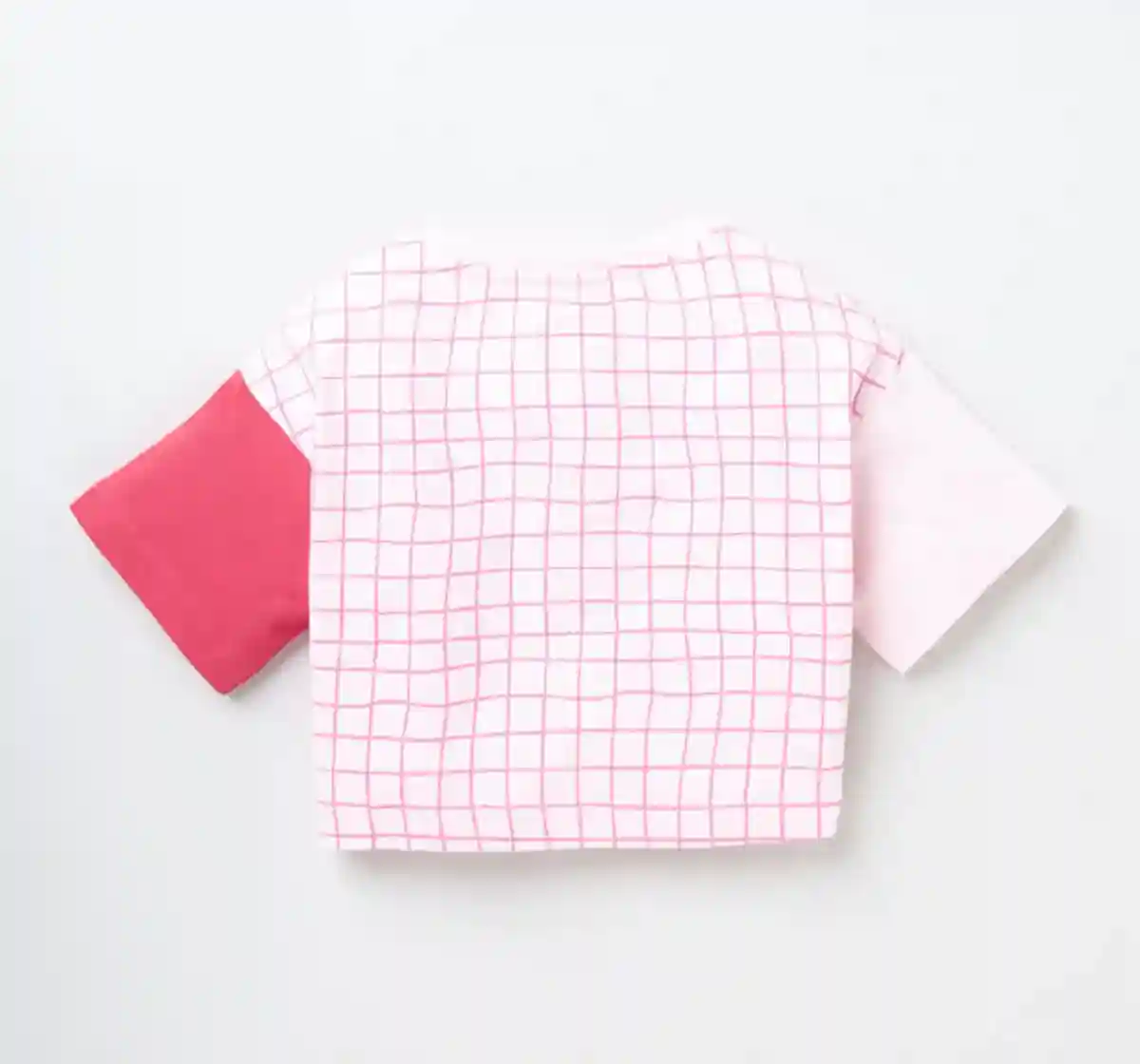 Girls Crop Top With Print - Pink