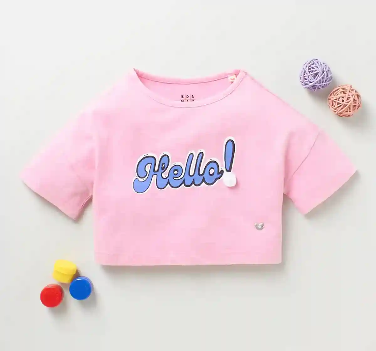 Girls Cropped Tee - Pink