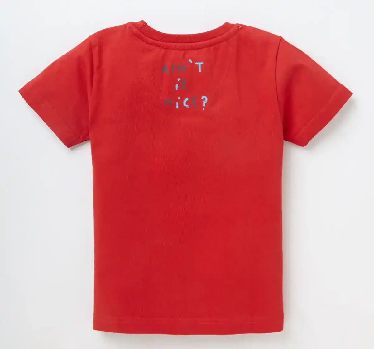 Unisex Patch Print Tee - Red