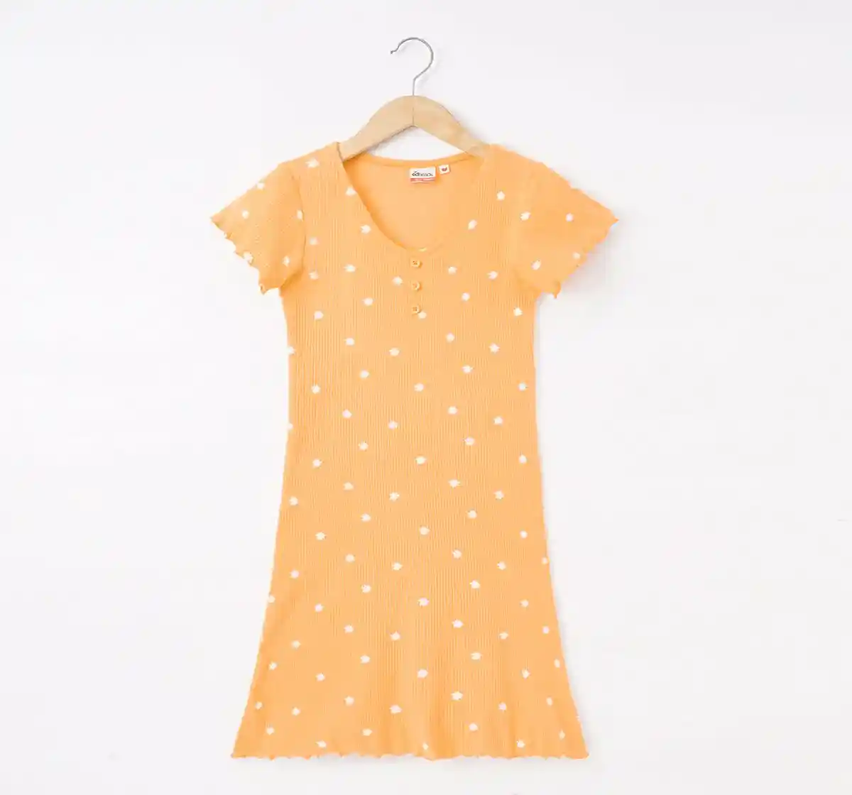 Girls Printed Rib Dress