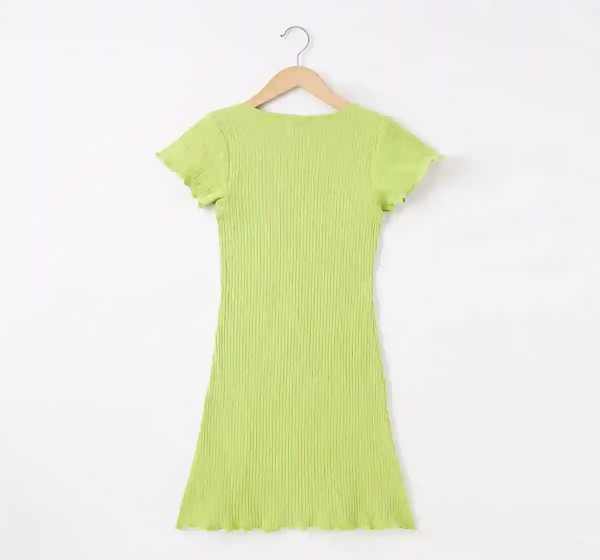 Girls Buttoned Rib Dress