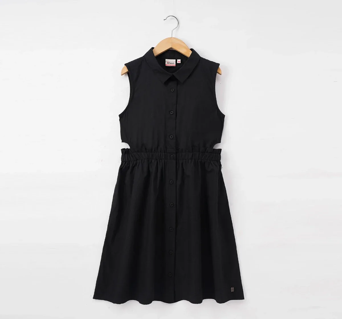 Girls Black Cut Out Dress