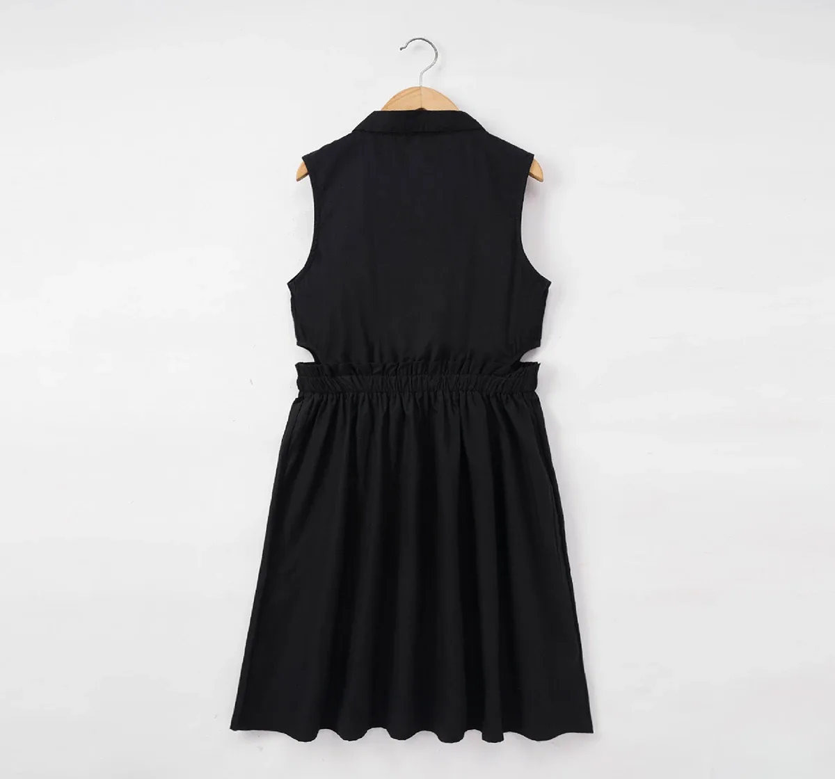 Girls Black Cut Out Dress