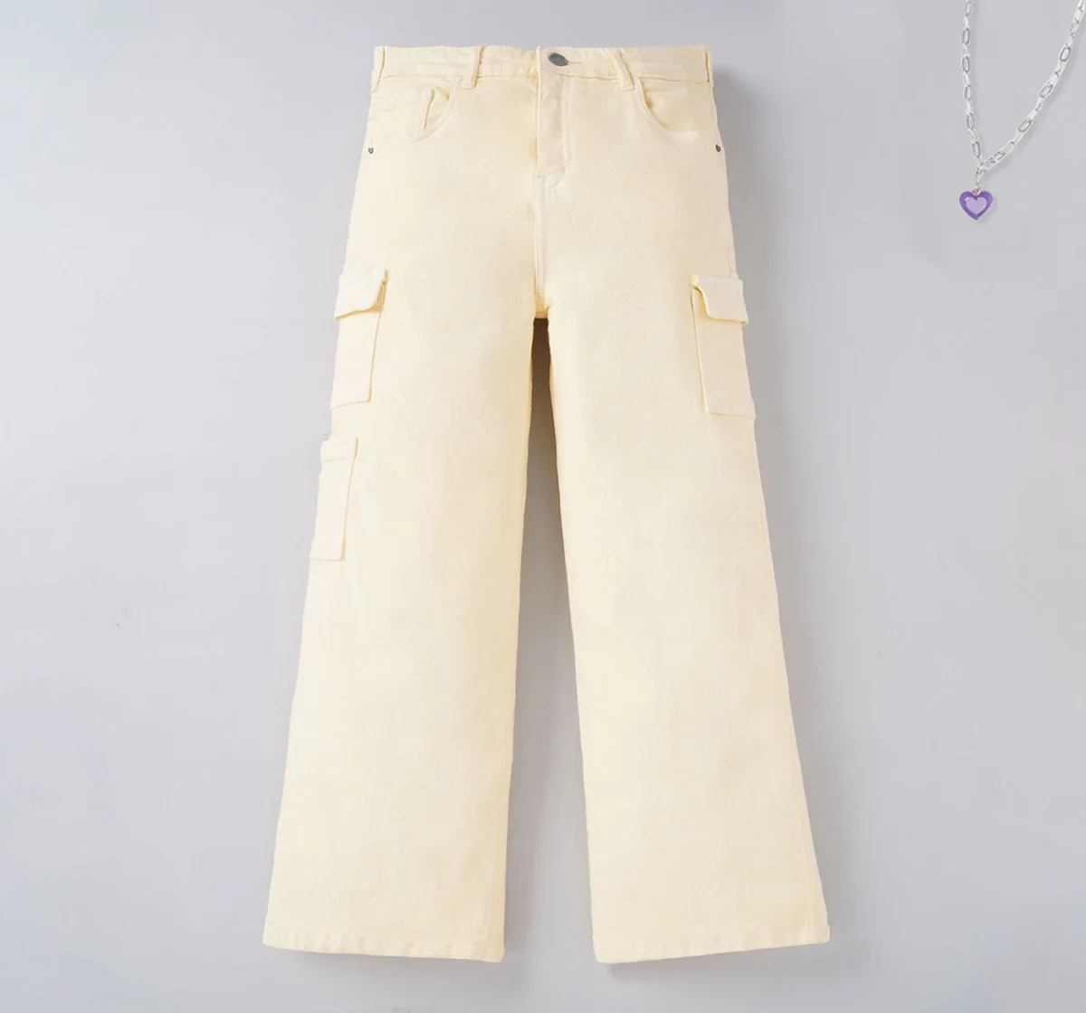 Girls Cargo Pants- Yellow