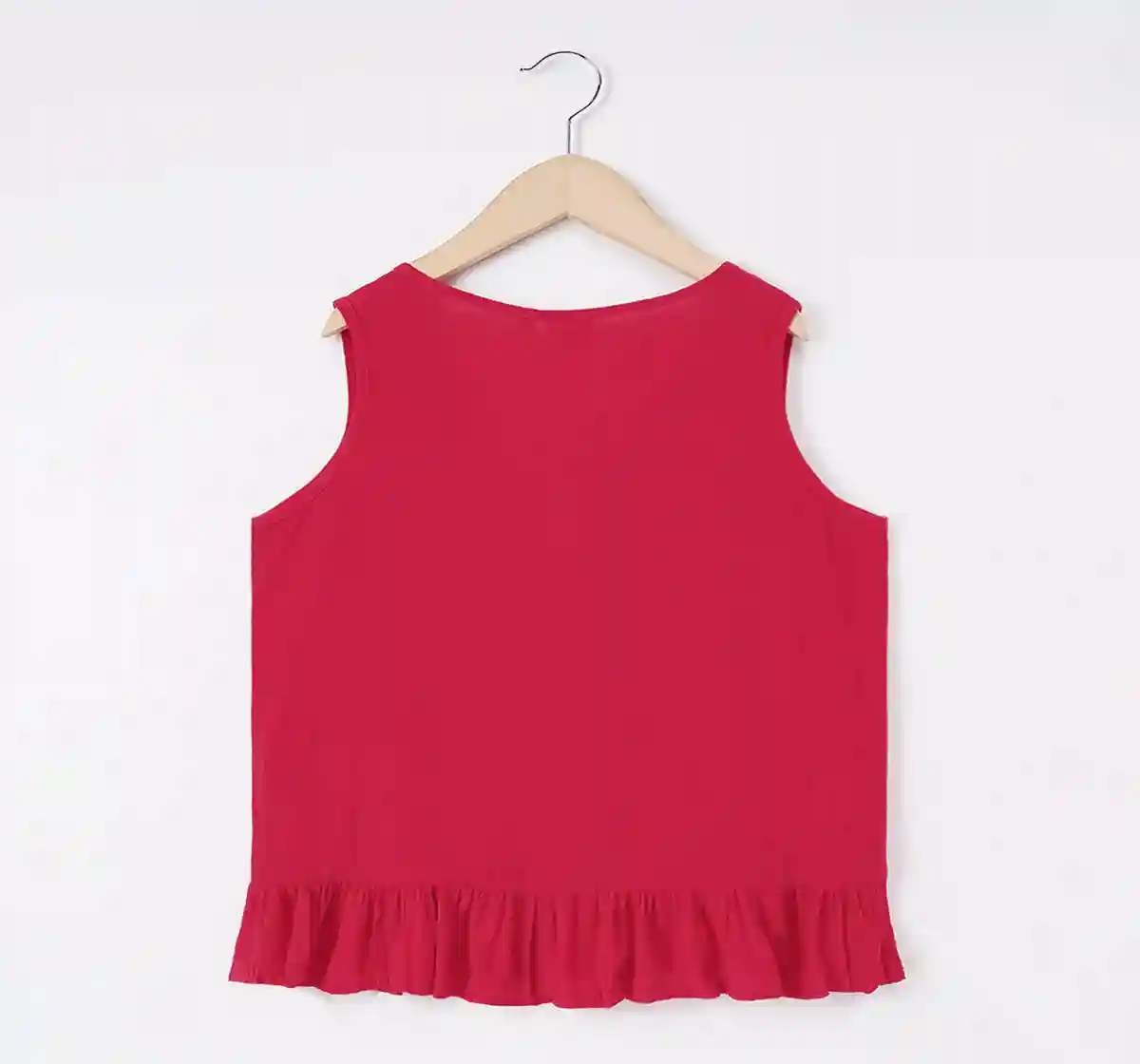 Girls Red Peplum Top