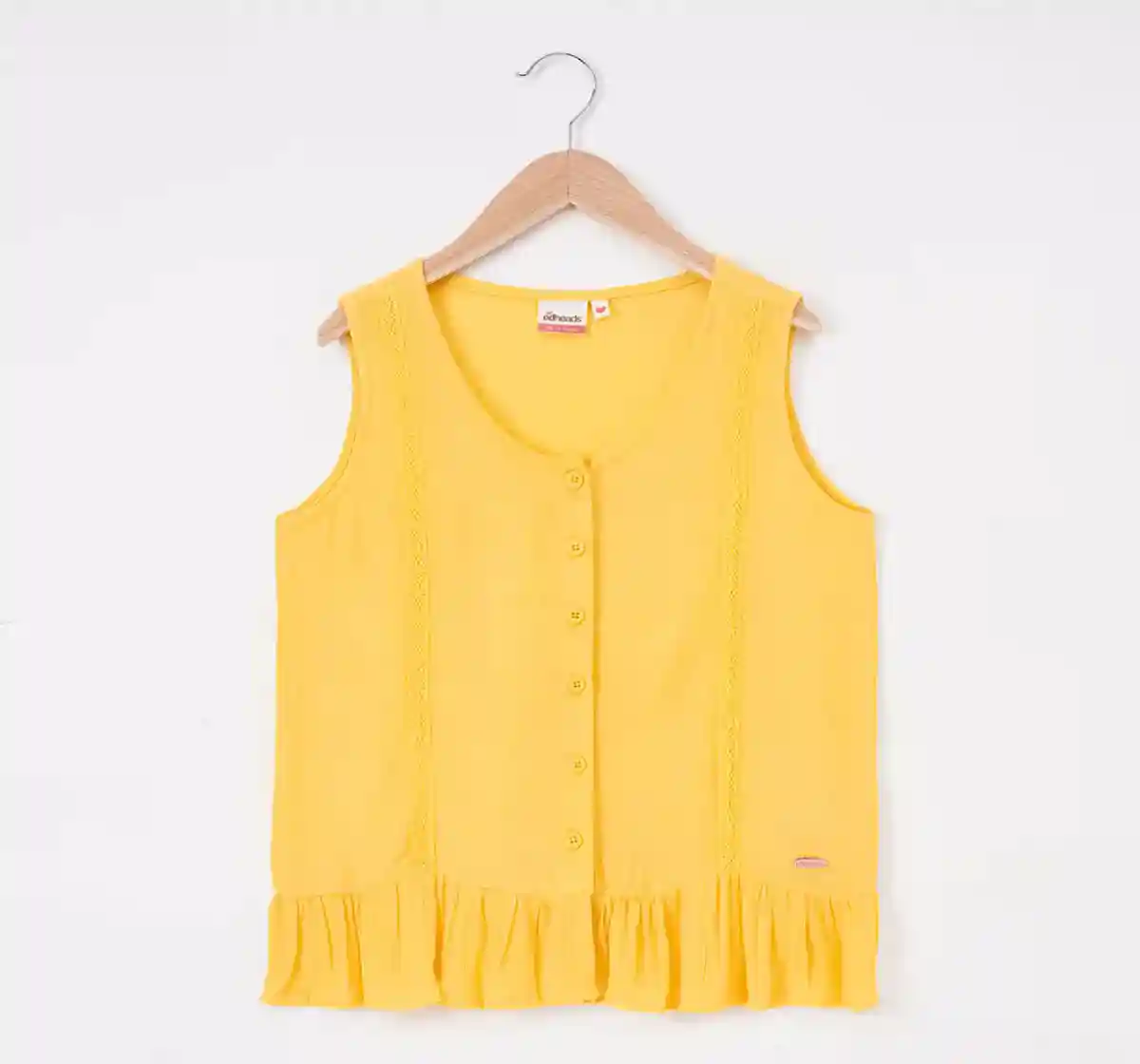 Girls Yellow Peplum Top