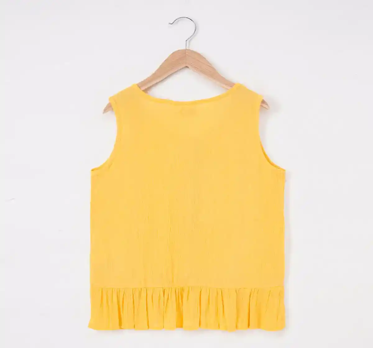 Girls Yellow Peplum Top