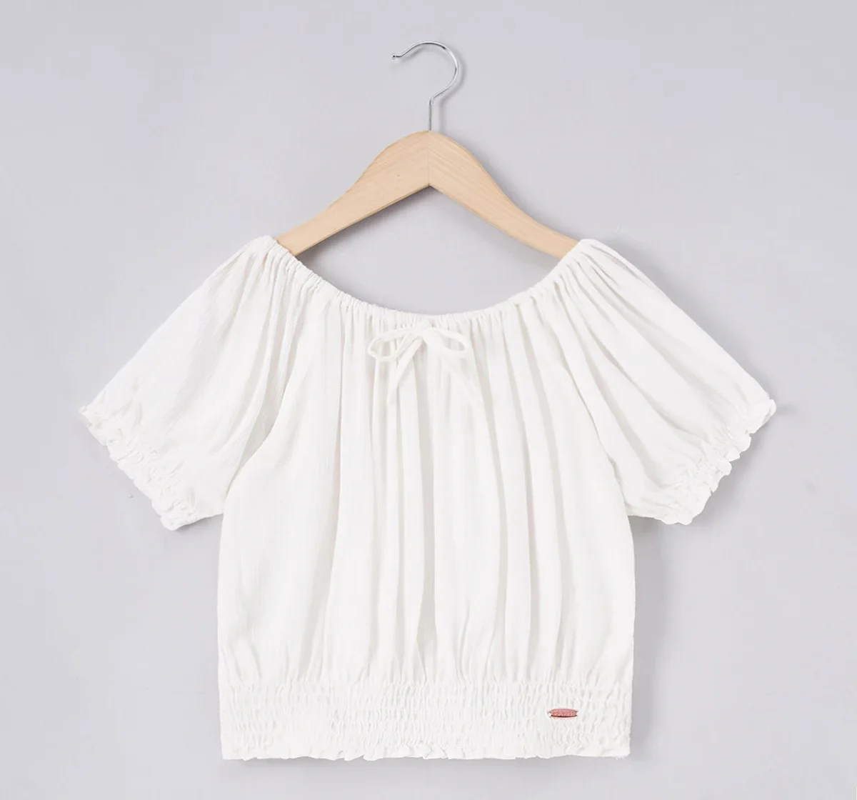 Girls Waist Length Top With Smocking