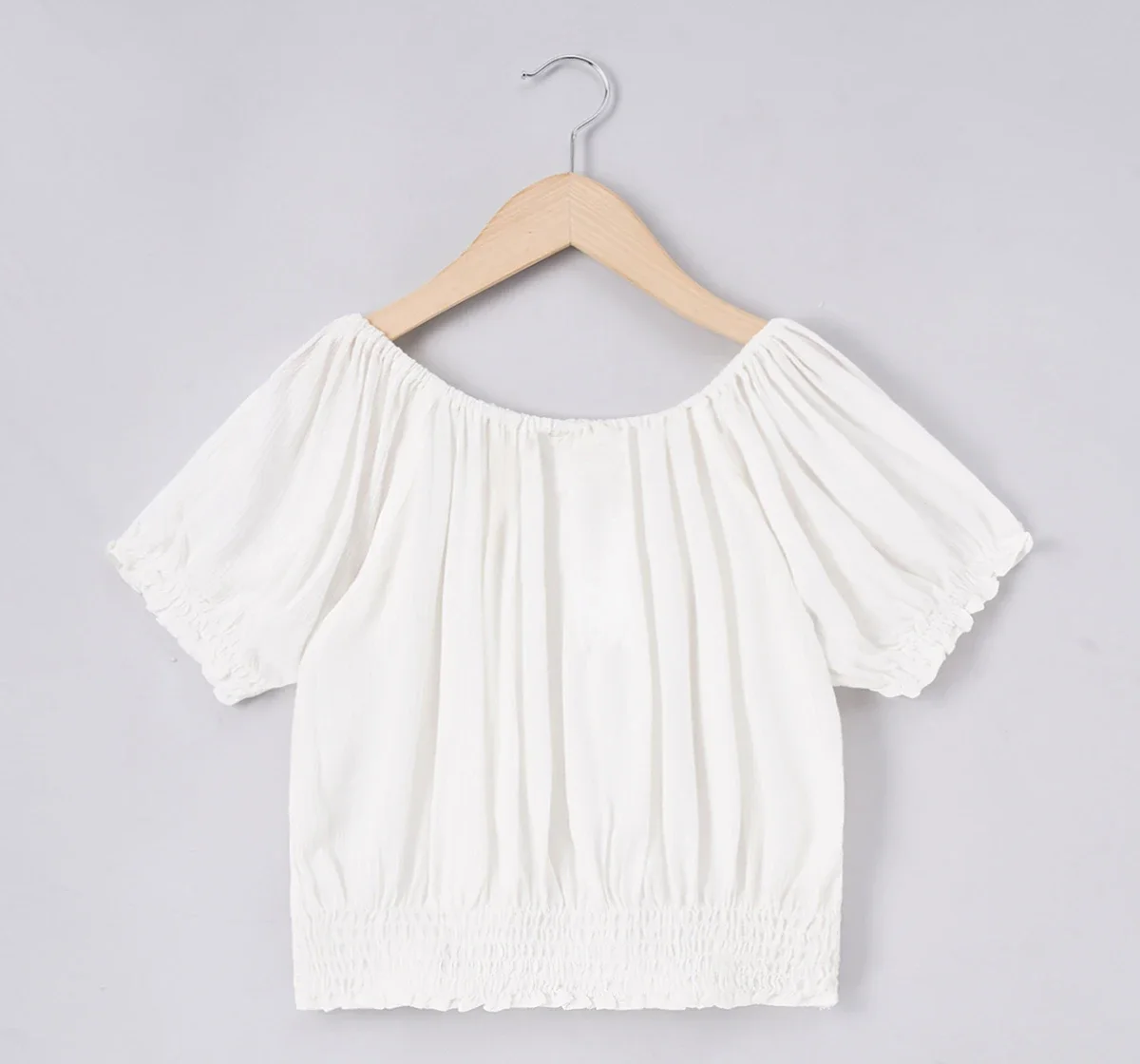 Girls Waist Length Top With Smocking