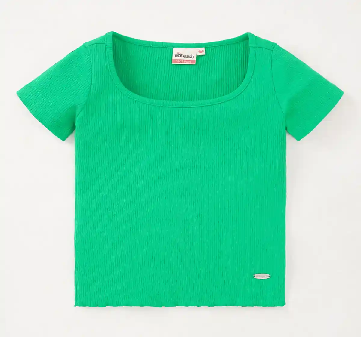 Girls Scoop Neck T-Shirt- Green