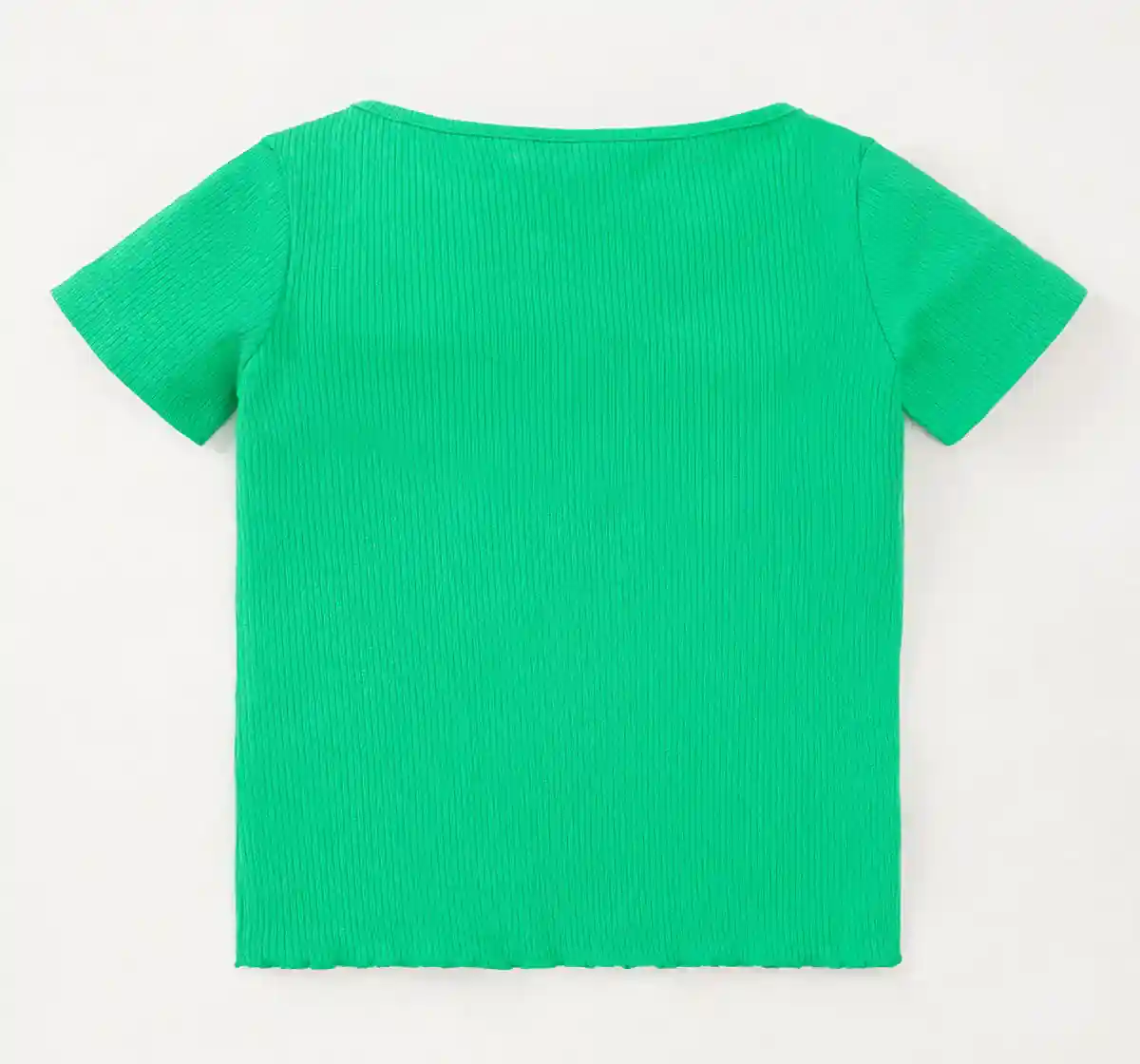 Girls Scoop Neck T-Shirt- Green