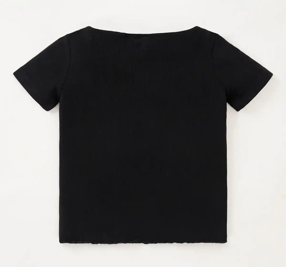 Girls Scoop Neck T-Shirt - Black