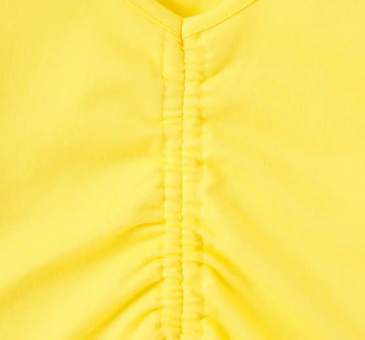 Girls Yellow Ruching T-Shirt