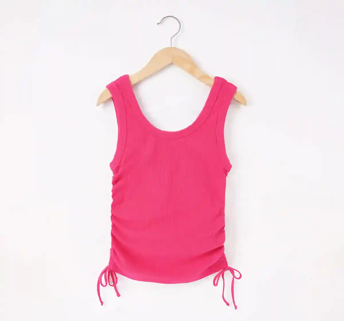 Girls Pink Ruching T-Shirt