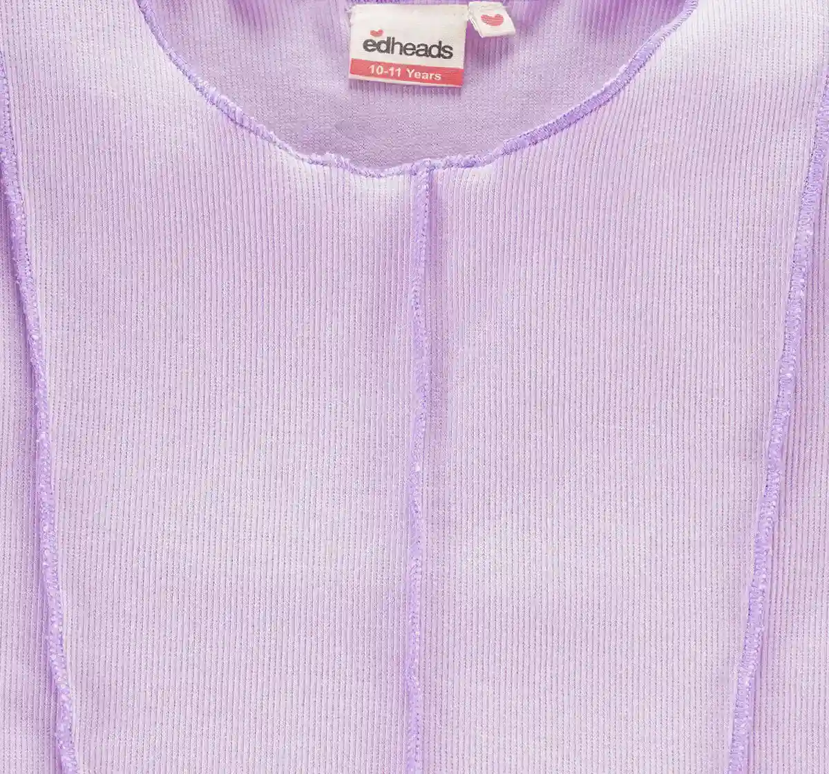 Girls Lavender Ribbed Tee